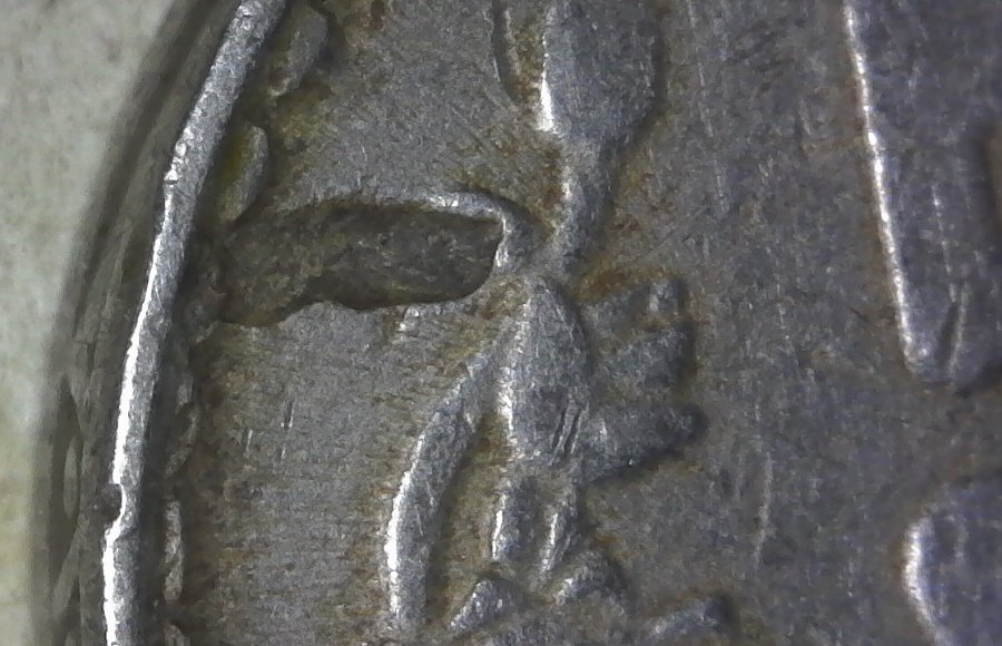 1995-India-5-Rupees-Coin-With-Die-Crack,-RIDB,-And-Cud-For-Grading